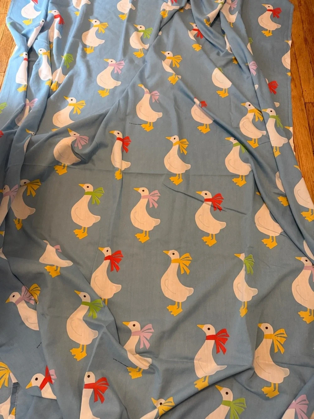 Vintage Goose Print Full Flat Sheet